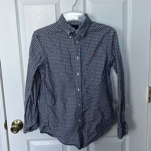 Plaid Button-down Long sleeve
